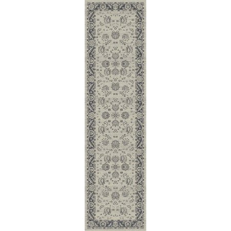CONCORD GLOBAL 2 ft. x 7 ft. 3 in. Kashan Mahal - Ivory 28222